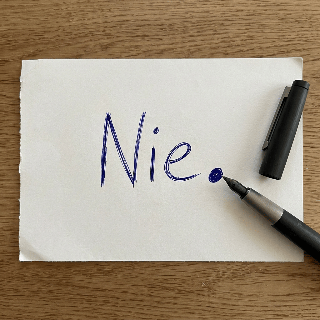 Different pen aimed toward the dot